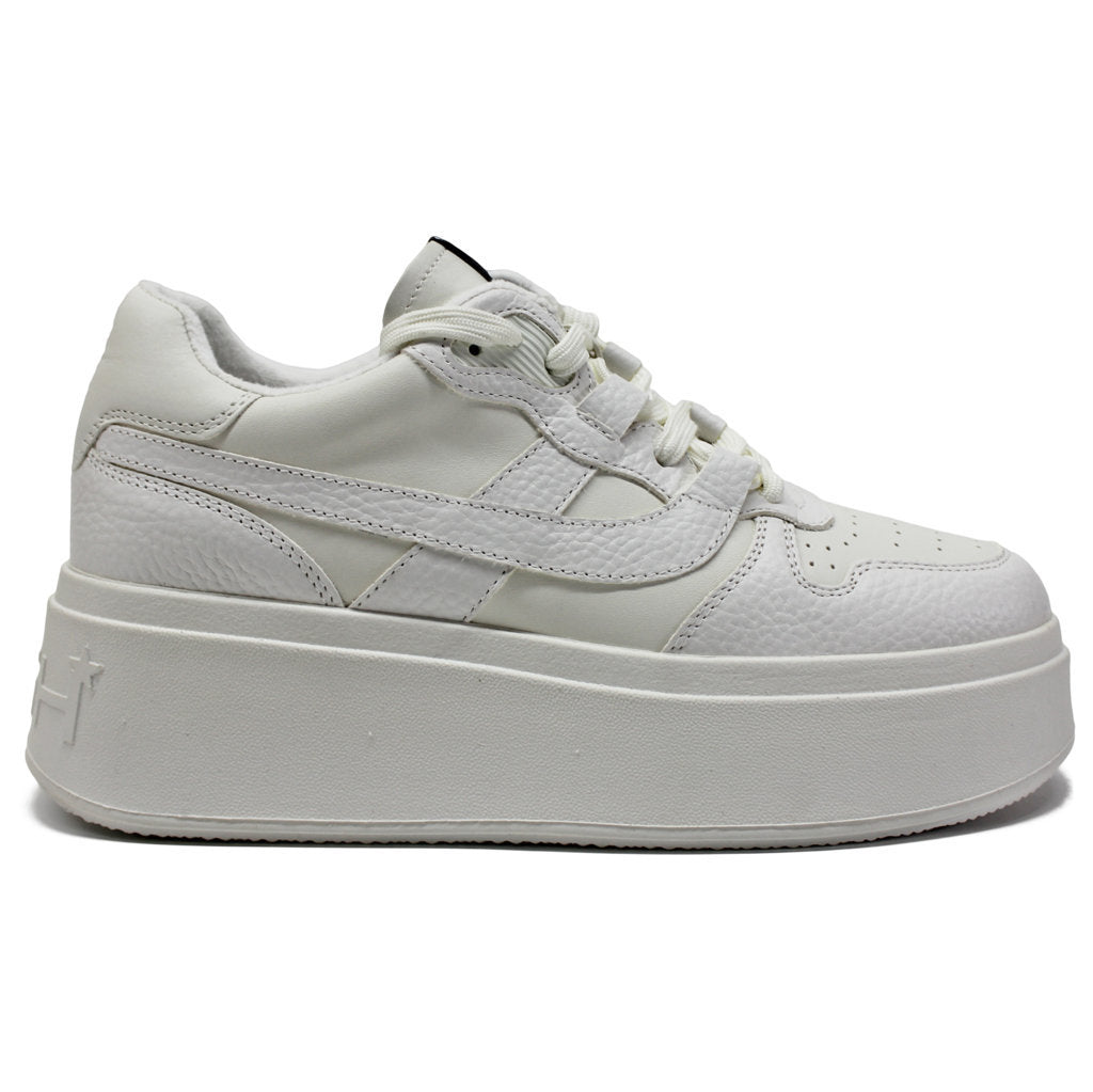 Ash Match Leather Womens Sneakers#color_white white