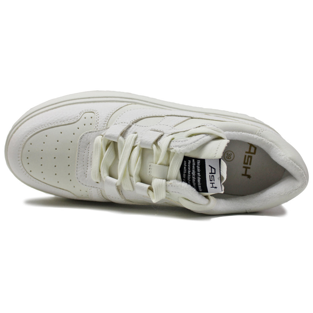 Ash Match Leather Womens Sneakers#color_white white