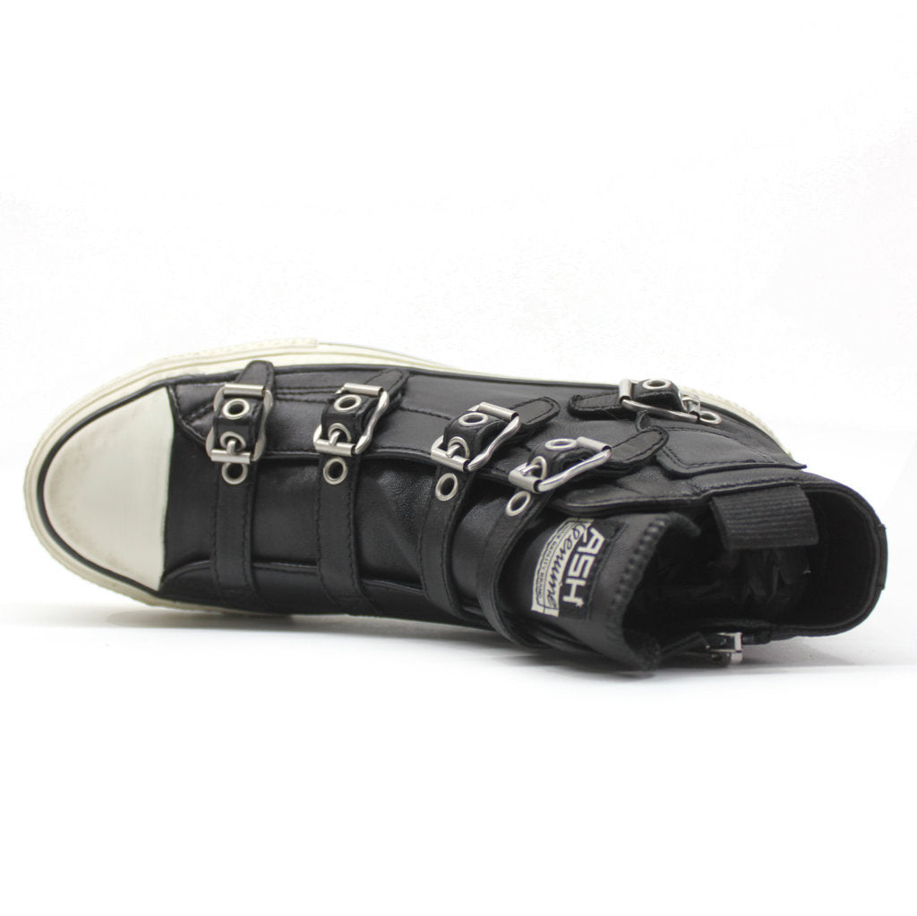 Ash Rainbow Nappa Leather Womens Sneakers#color_black