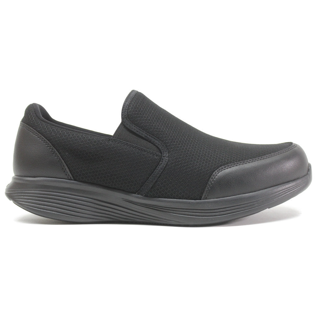 MBT Modena De Acacia Slip On Textile Leather Mens Shoes#color_black