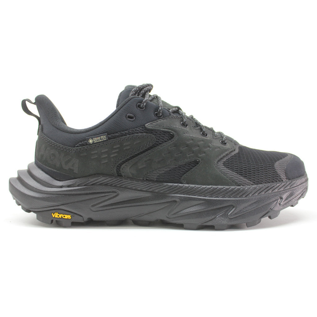 Hoka One One Anacapa 2 Low GTX Nubuck Textile Mens Sneakers#color_black black