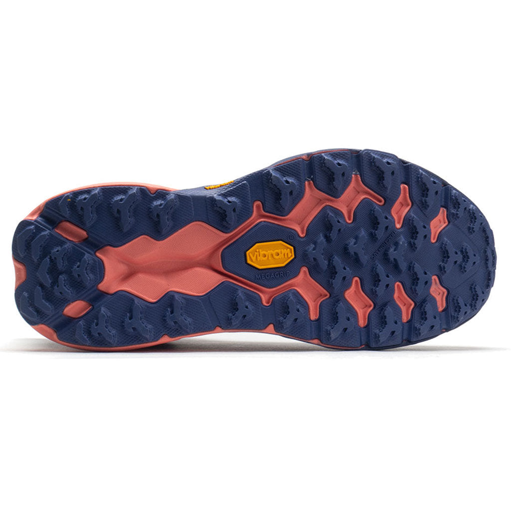Hoka One One Speedgoat 5 Mid GTX Textile Synthetic Womens Sneakers#color_bellwether blue camellia