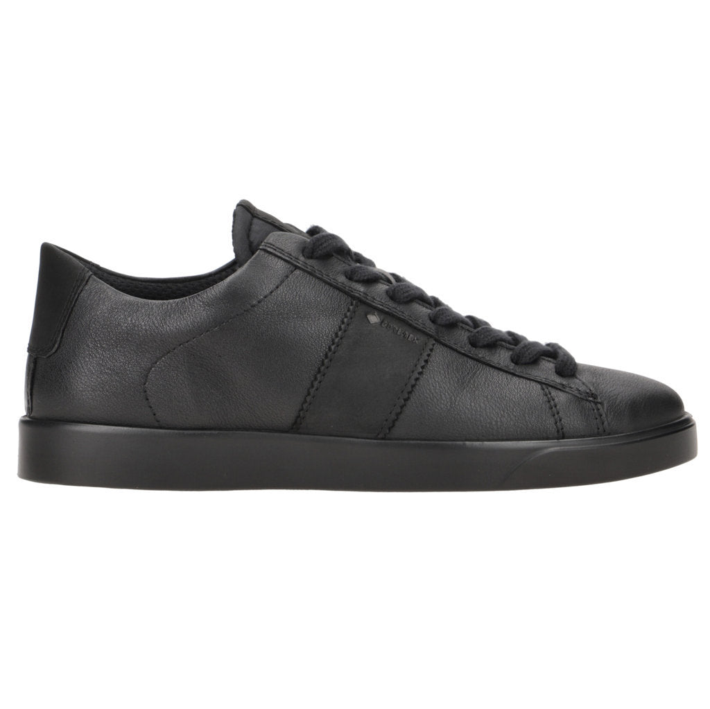Ecco Street Lite Leather Womens Sneakers#color_black