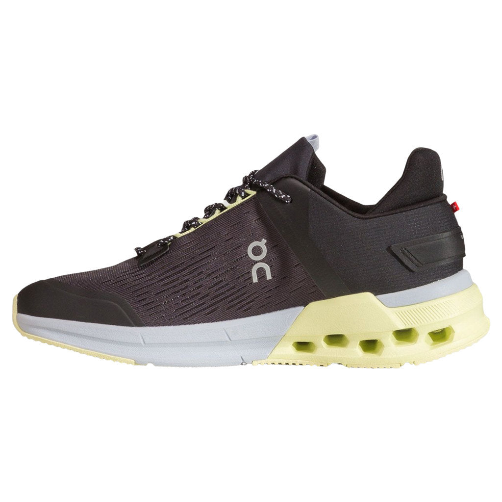 On Cloudnova Flux Textile Synthetic Women's Running Shoes#color_black hay