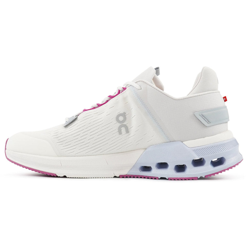 On Cloudnova Flux Textile Synthetic Women's Running Shoes#color_undyed white niagara