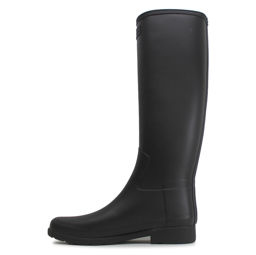 Hunter Refined Tall Eyelet Rubber Womens Boots#color_black