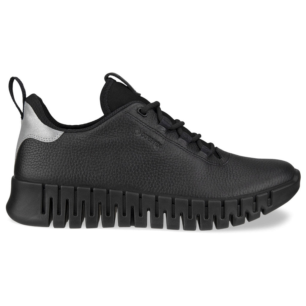 Ecco Gruuv 218233 Full Grain Leather Womens Sneakers#color_black