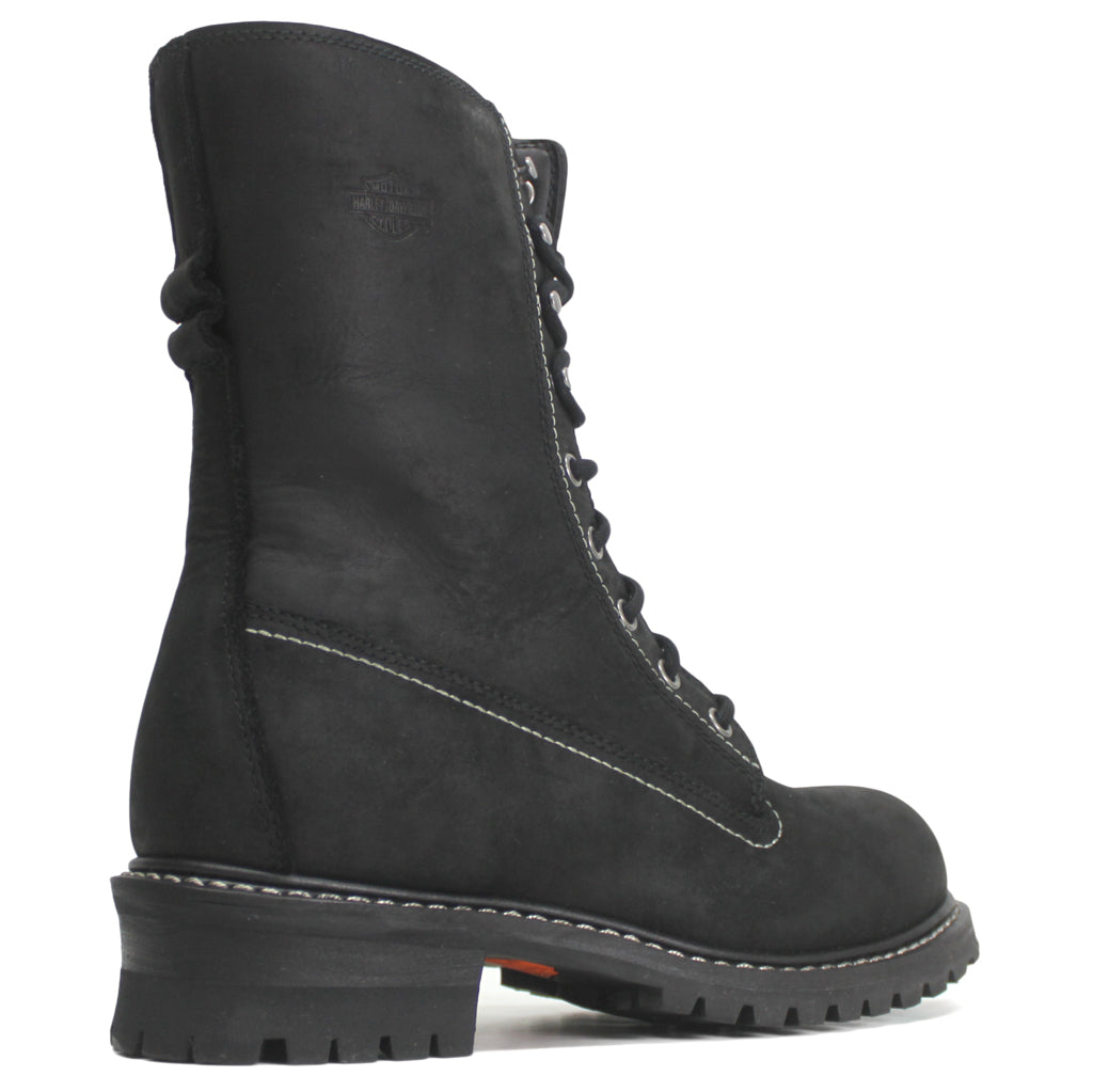 Harley Davidson Bentler 8 Inch Full Grain Leather Womens Boots#color_black