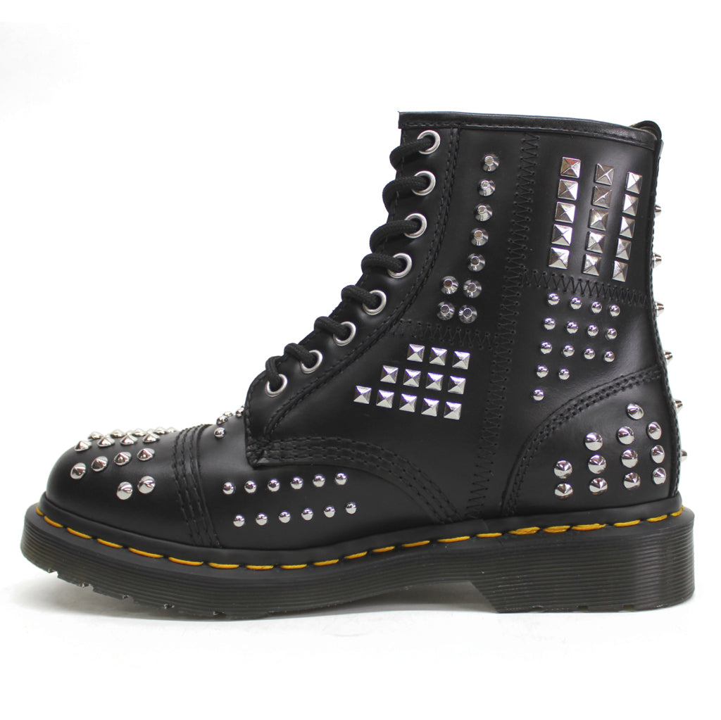 Dr. Martens 1460 Studded Zip Atlas Leather Unisex Boots#color_black