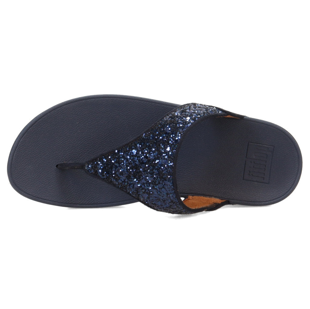 FitFlop Lulu Glitter Toe Synthetic Womens Sandals#color_midnight navy