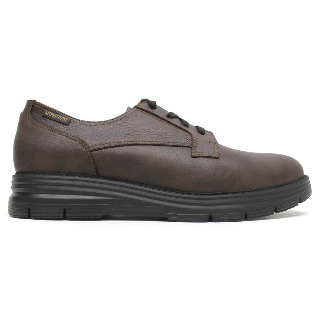 Mephisto Cedrik Full Grain Leather Mens Shoes#color_dark brown