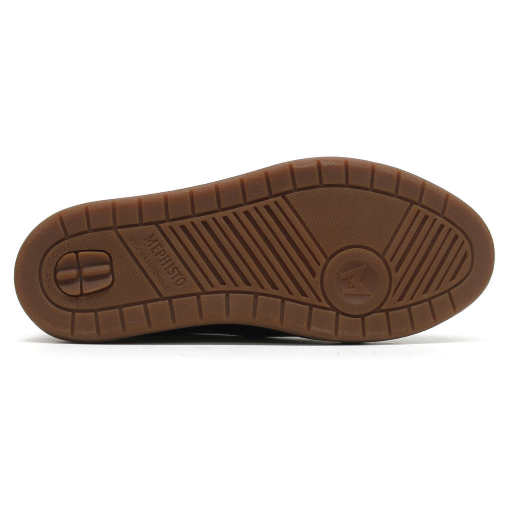 Mephisto Harrison Full Grain Leather Mens Sneakers#color_black