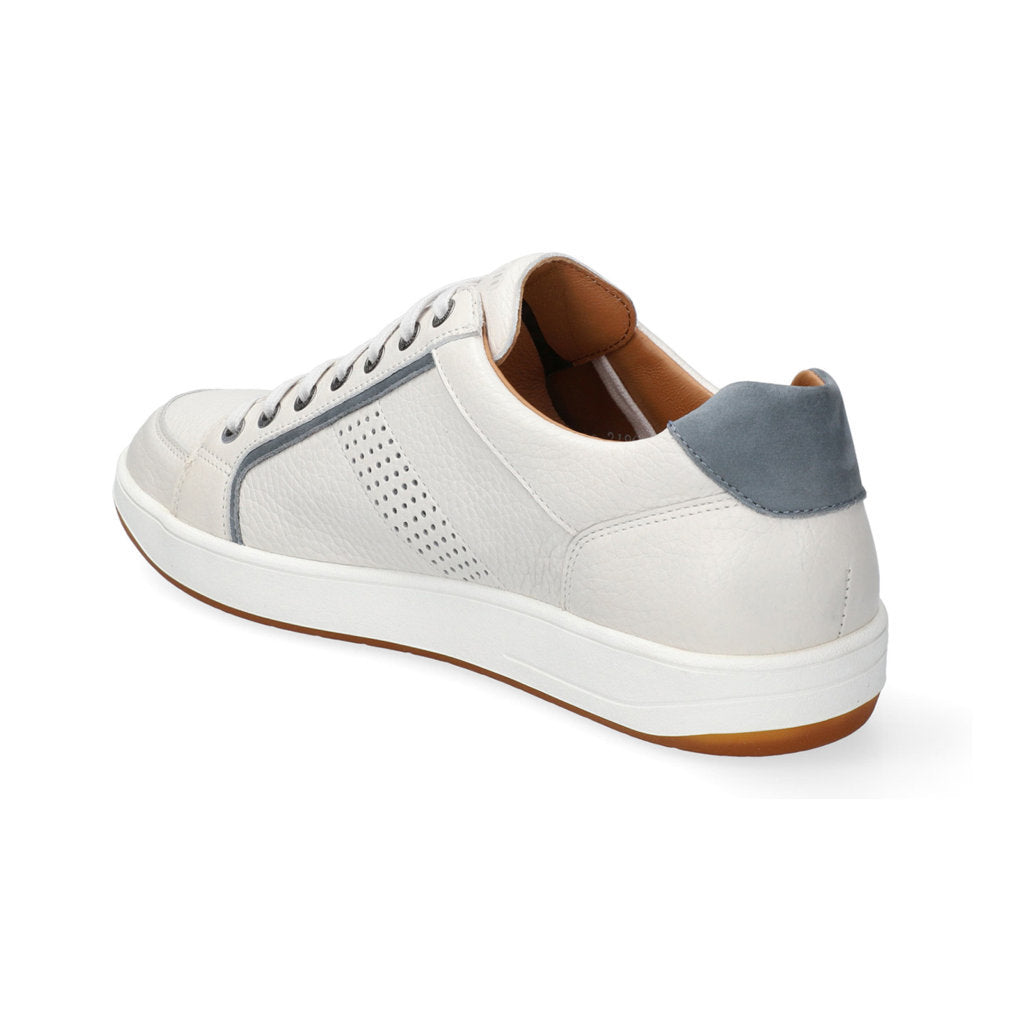 Mephisto Harrison Full Grain Leather Mens Sneakers#color_white