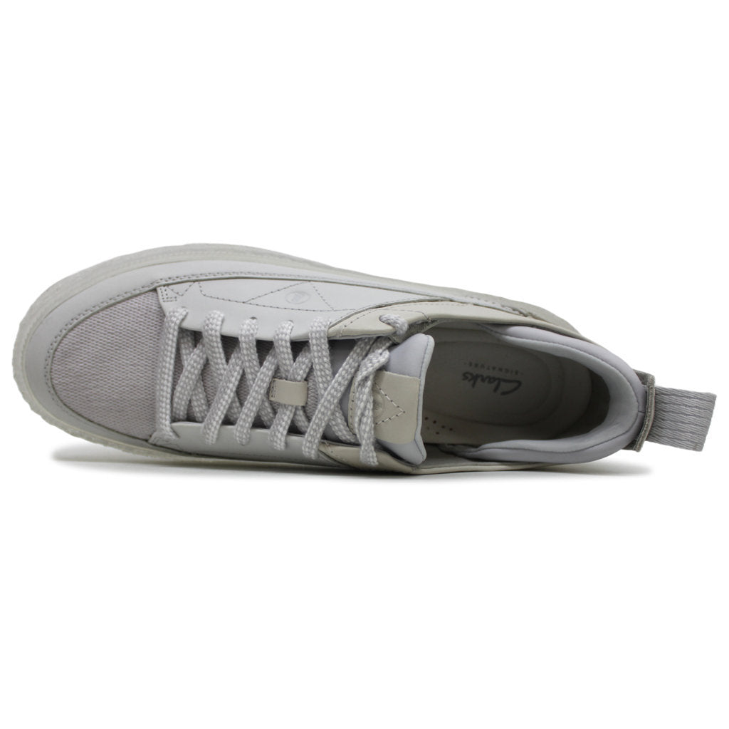 Clarks Somerset Lace Nubuck Mens Sneakers#color_off white