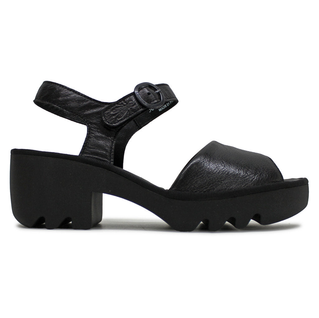 Fly London TULL503FLY Mousse Leather Womens Sandals#color_black